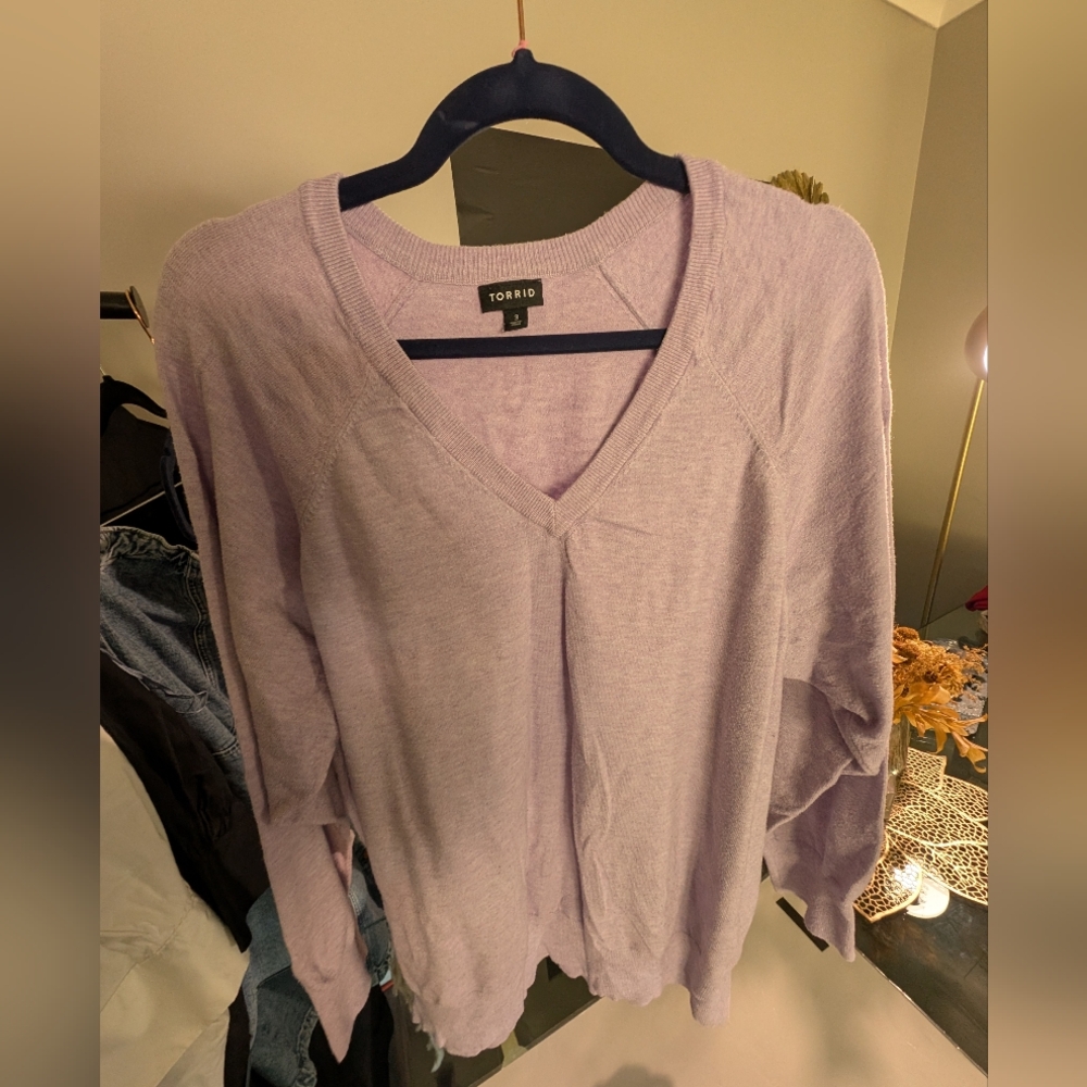 🔵 Torrid lilac v neck sweater